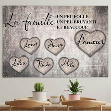 Charger l&#39;image dans la galerie, TOILE DE FAMILLE “COEURS D’AMOUR&quot;
