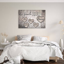 Charger l&#39;image dans la galerie, TOILE DE FAMILLE “COEURS D’AMOUR&quot;
